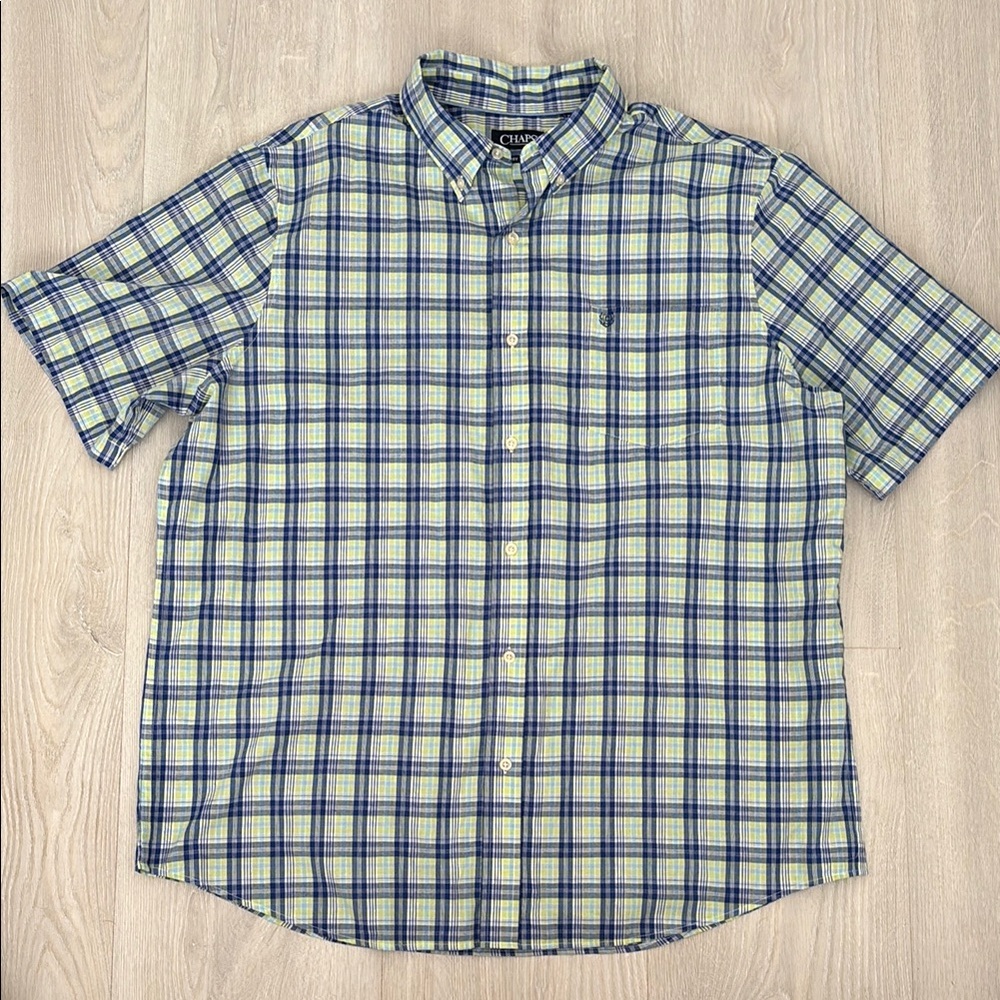 🔥BUNDLESALE Mens XXL Chaps Easy Care Casual Button Down Shirt NWOT